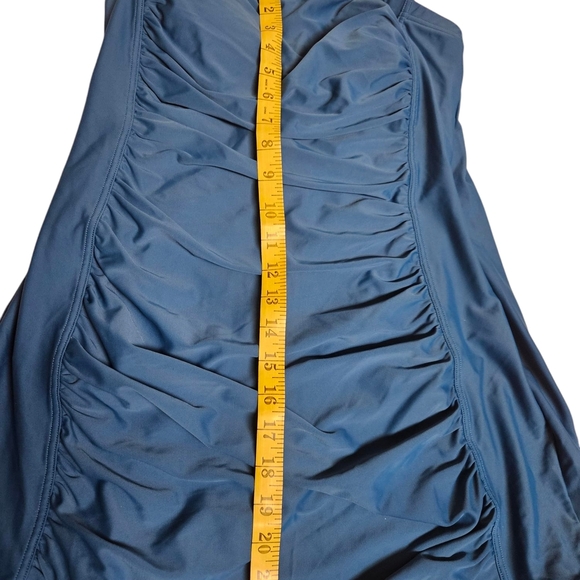 L.L.Bean- Women's 14R 1 Piece Bathing Suit Blue - Picture 3 of 6